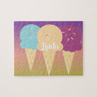 Ice Cream Cone Summer Ombre Rainbow Colourful Kids