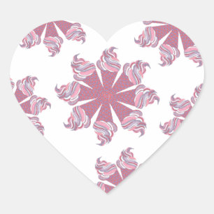 Ice Cream Cone Swirls Heart Sticker