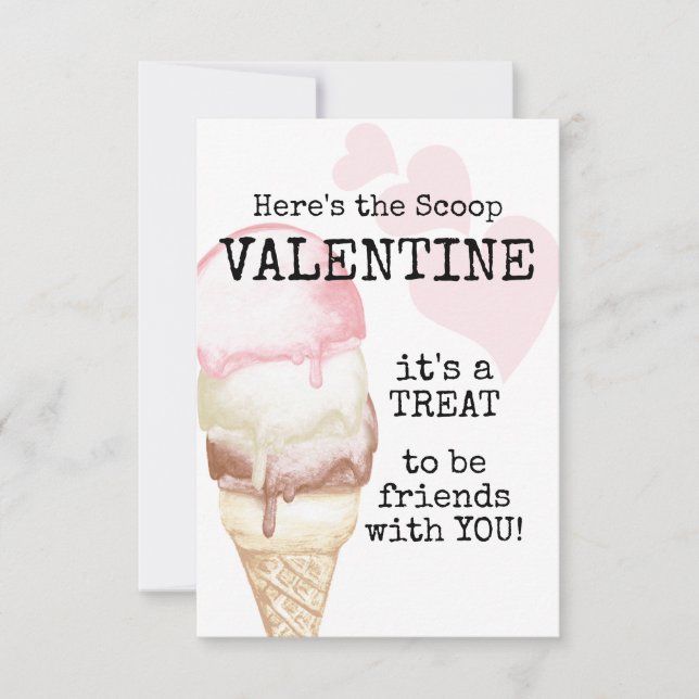 Ice Cream Cone Valentine (Front)