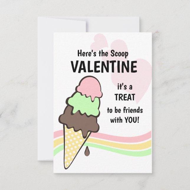 Ice Cream Cone Valentine (Front)