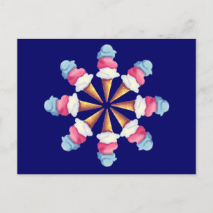 ICE CREAM CONE WHEEL by SHARON SHARPE Postcard