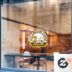 ICE CREAM CONE WINDOW CLING