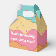 Ice Cream Cone With Sprinkles Fun Favour Box