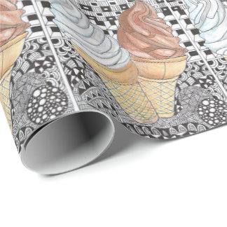 Ice Cream Cone Wrapping Paper