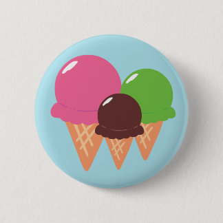 Ice Cream Cones 6 Cm Round Badge
