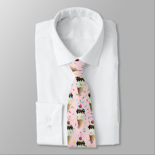Ice Cream Cones And Sprinkles Wrapping Paper Tie