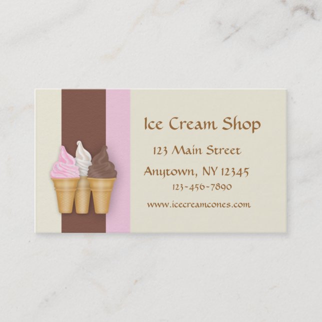 Ice Cream Cones Business Card (Front)