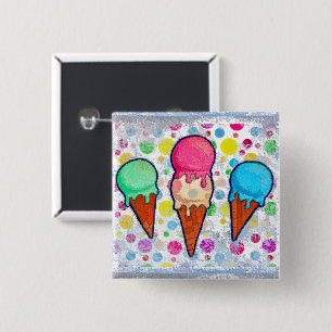 Ice Cream Cones Button