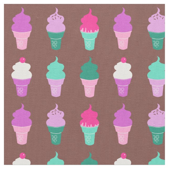 Ice cream cones fabric (Close Up)