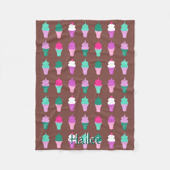 Ice cream cones fleece blacket (Front)