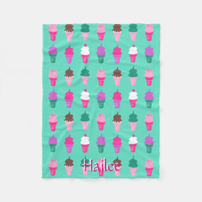 Ice cream cones fleece blacket blanket (Front)