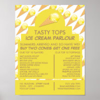 Ice Cream Cones, Ice Cream Parlor Advertising