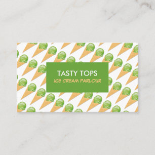 Ice Cream Cones, Ice Cream Parlour Business Card
