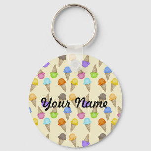Ice Cream Cones Key Ring