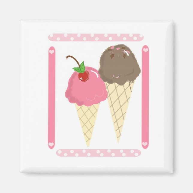Ice Cream Cones Magnet (Front)