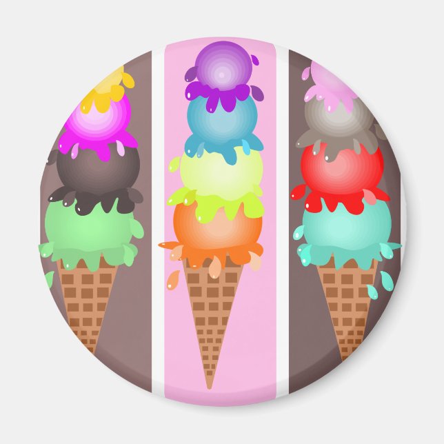ice cream cones magnet (Front)