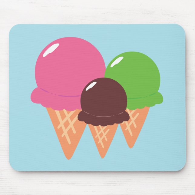 Ice Cream Cones Mouse Mat (Front)