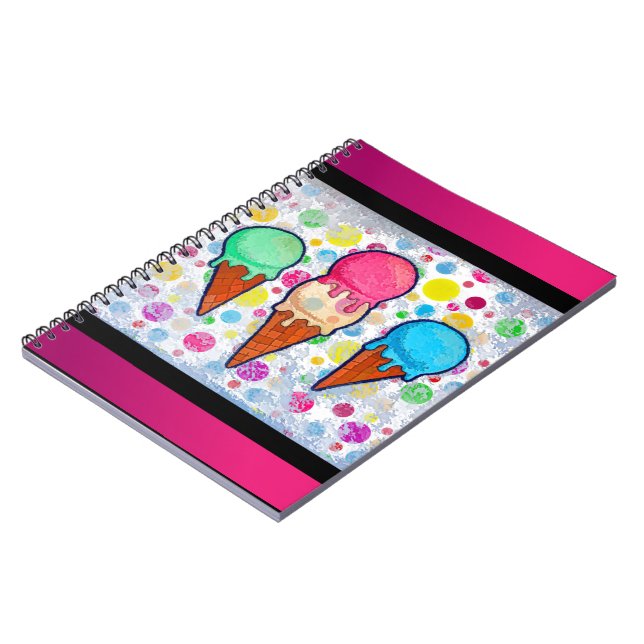 Ice Cream Cones Notebook (Left Side)