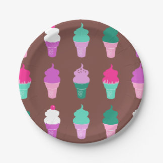 Ice cream cones paper plate