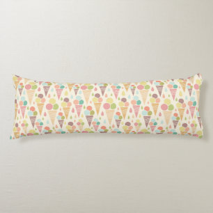 Ice cream cones pattern body cushion