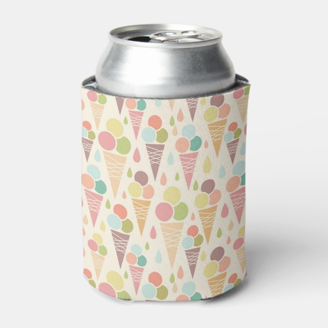 Ice cream cones pattern can cooler (Can Front)