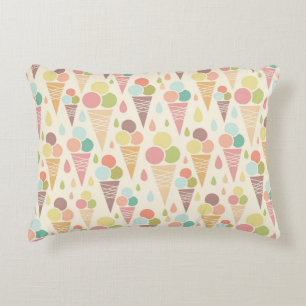 Ice cream cones pattern decorative cushion