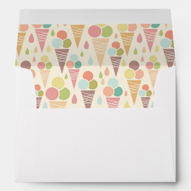 Ice cream cones pattern envelopes (Back (Bottom))