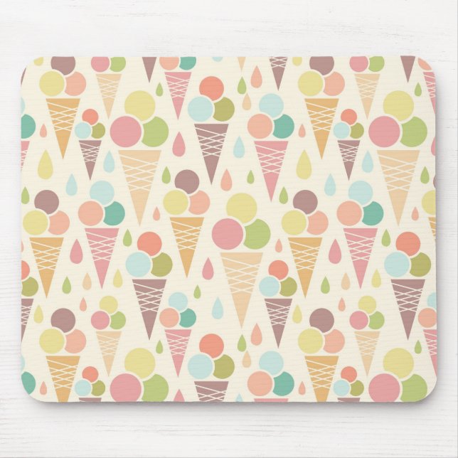 Ice cream cones pattern mouse mat (Front)