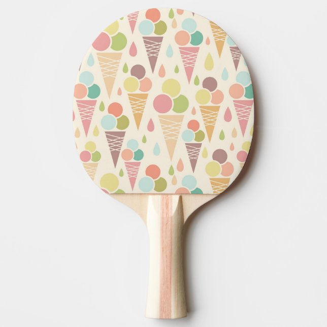 Ice cream cones pattern ping pong paddle (Front)