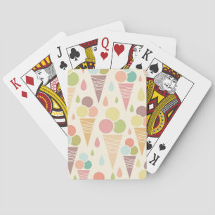 Ice cream cones pattern playing cards