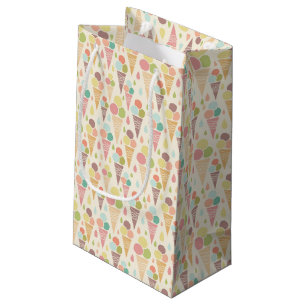 Ice cream cones pattern small gift bag