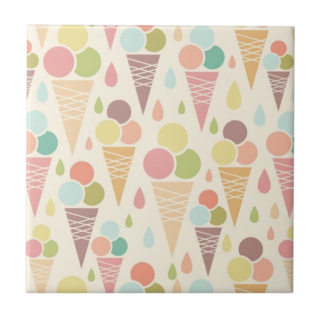 Ice cream cones pattern tile (Front)