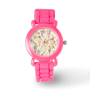 Ice cream cones pattern watch