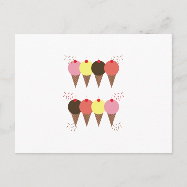 Ice Cream Cones Postcard (Front)