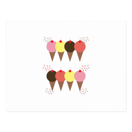 Ice Cream Cones Postcard