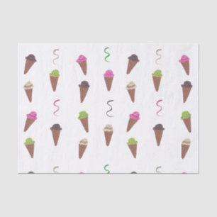 Ice Cream Cones & Ribbons Birthday Tissue Paper