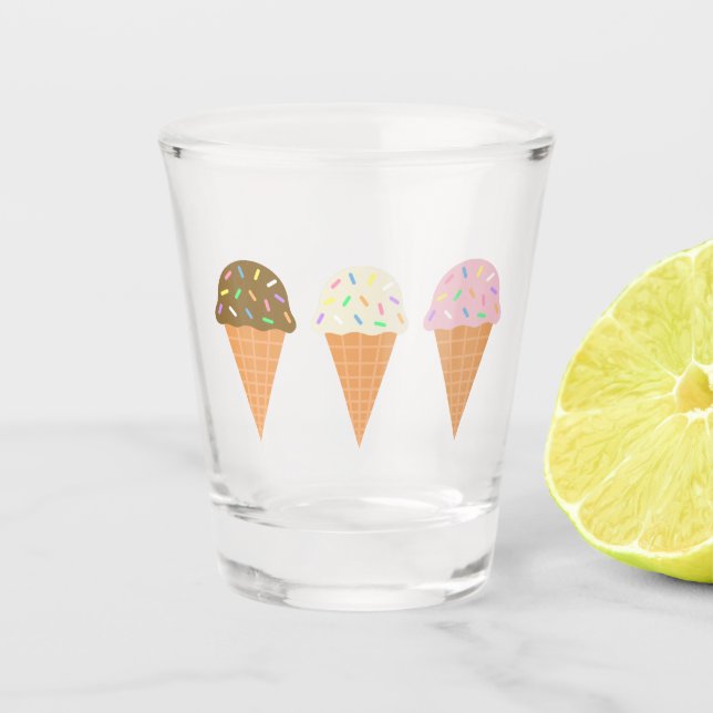 Ice Cream Cones Shot Glass (Front)