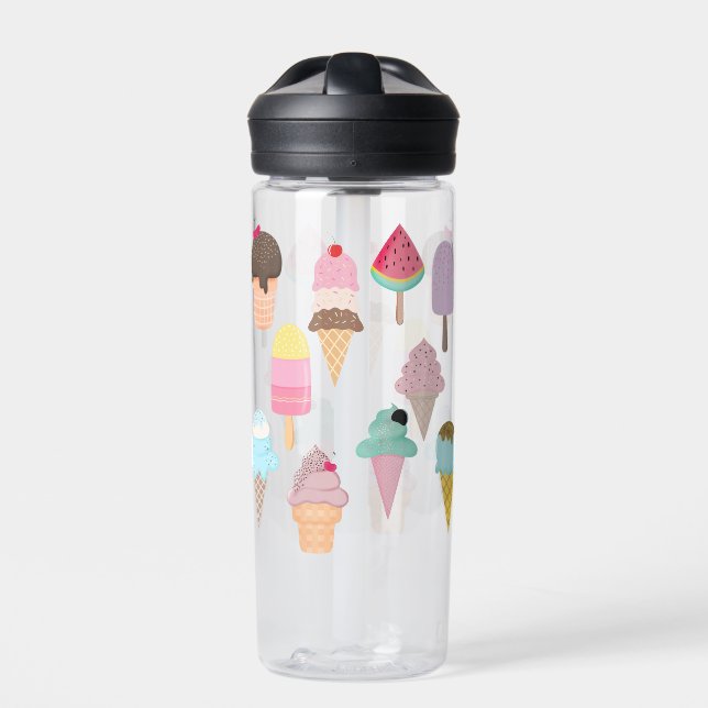 Ice-Cream Cones Water Bottle (Front)