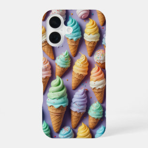 Ice Cream Cones With Sprinkles iPhone 16 Case