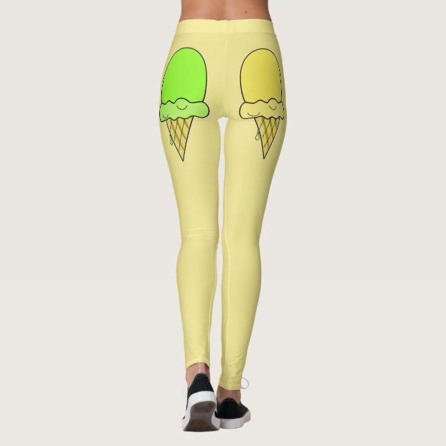 Ice cream cones yellow leggings (Back)