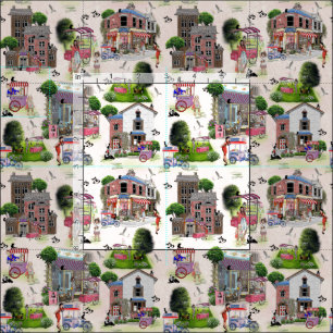 Ice Cream Country Repeat Design Fabric
