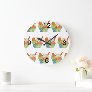 ice cream cup large clock