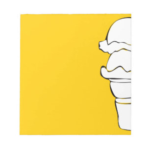 ice cream curls notepad