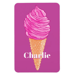 Ice Cream custom name & colour magnet