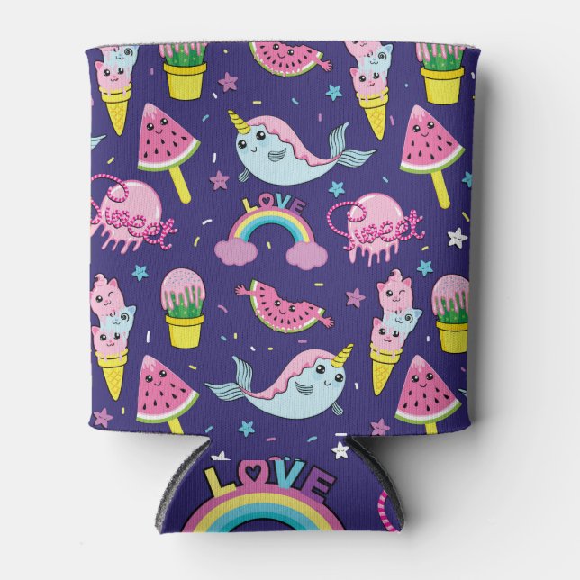 Ice Cream: Cute Seamless Can Cooler (Front)