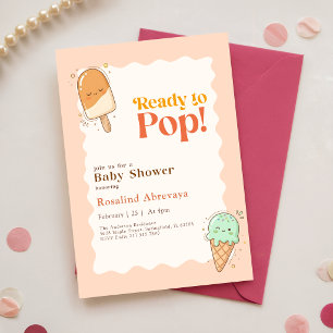 Ice Cream Cute Summer Popsicle Baby Shower Invitation