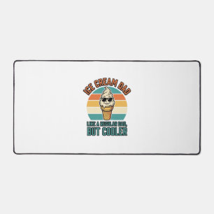 Ice Cream Dad Vintage Funny Cooler Dad Shirt Desig Desk Mat