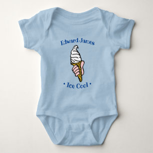 Ice Cream Design Cartoon to Personalise Baby Bodysuit