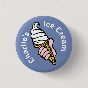 Ice Cream Design for Ice Cream Seller 3 Cm Round Badge