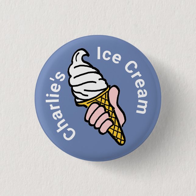 Ice Cream Design for Ice Cream Seller 3 Cm Round Badge (Front)